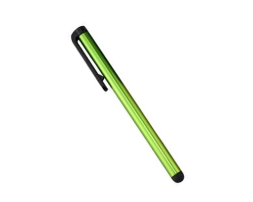 Стилус ёмкостный , с пластиковой ручкой, алюминиевый, светло-зелёный