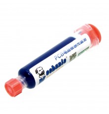 Лак изоляционный MECHANIC BY-UVH900, синий, в шприце, 10 ml (LB10 UV curing solder proof printing ink)
