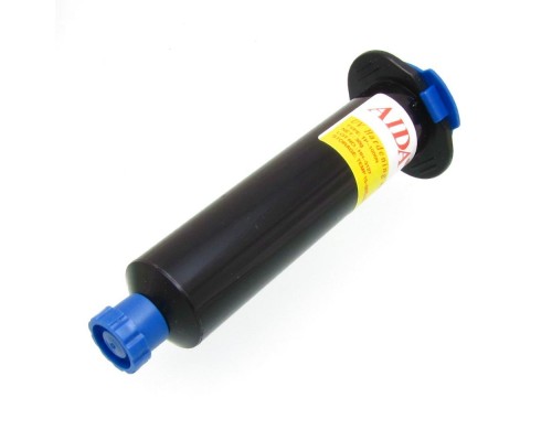 Клей LOCA AIDA TP-1000N (30 гр) в чёрном шприце, для склеивания комплектов дисплей+тачскрин под ультрафиолетом