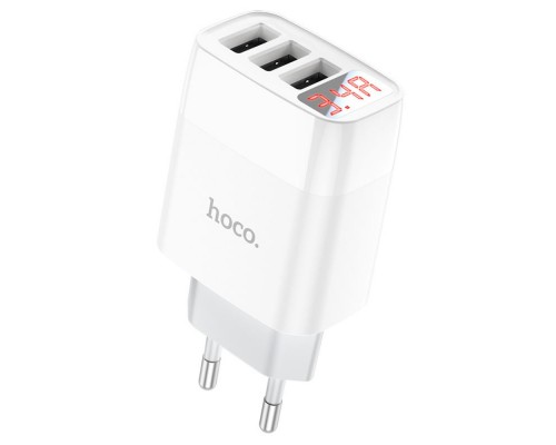 Сетевое зарядное устройство Hoco C93A 3 USB белое