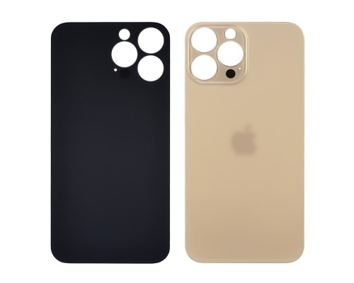 Заднее стекло корпуса для Apple iPhone 13 Pro Max Gold (золотистое) (Big hole) Original