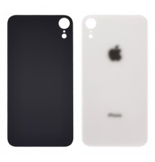 Заднее стекло корпуса для Apple iPhone XR White (белое) (Big hole)