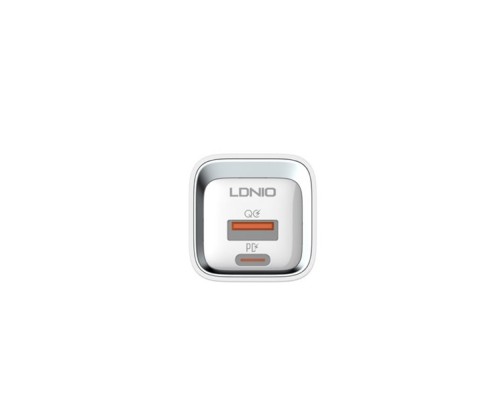 Сетевое зарядное устройство Ldnio A2318C USB/ Type-C QC PD белое + кабель Type-C to Type-C