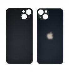 Заднее стекло корпуса для Apple iPhone 14 Plus Midnight (тёмно-серое) (Big Hole)