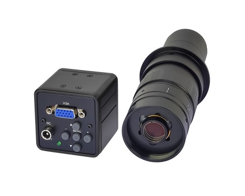 Цифровой микроскоп с монитором 8" и штативом Kaisi 45A-BD LED (подсветка 5V, фокус 95 мм, кратность увеличения 12X/ 77X)