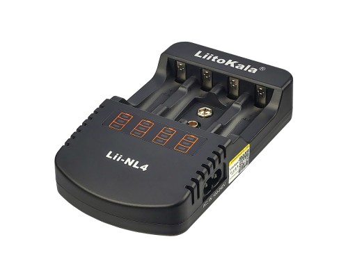 Сетевое зарядное устройство с тестером LiitoKala Lii-NL4 для аккумуляторов 18650/ АА/ ААА и других, 4 слота