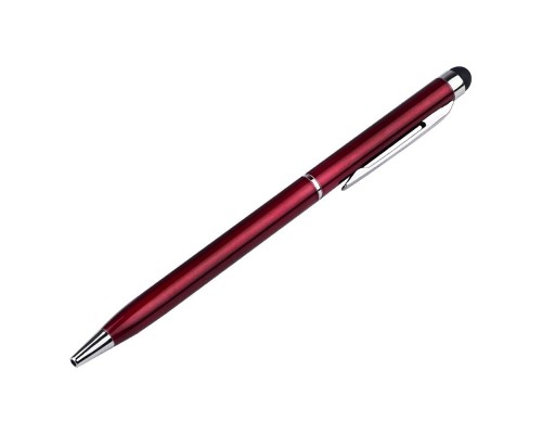 Стилус ёмкостный PS100, с шариковой ручкой, металлический, тёмно-красный