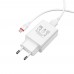 Сетевое зарядное устройство Borofone BA21A USB QC белое + кабель USB to MicroUSB