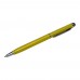 Стилус ёмкостный PS100, с шариковой ручкой, металлический, жёлтый