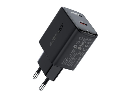 Сетевое зарядное устройство Acefast A21 Type-C QC PD 30W черное