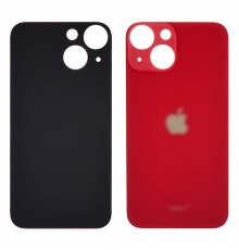 Заднее стекло корпуса для Apple iPhone 13 mini Red (красное) (Big hole)