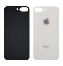 Заднее стекло корпуса для Apple iPhone 8 Plus White (белое) (Big hole)