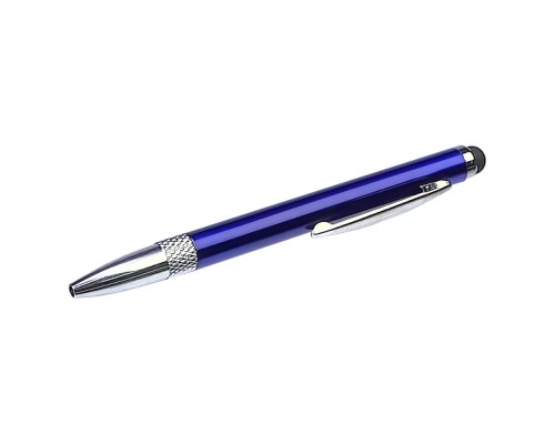 Стилус ёмкостный , с выдвижной шариковой ручкой, металлический, фиолетовый