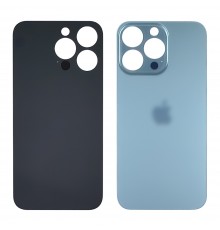 Заднее стекло корпуса для Apple iPhone 13 Pro Sierra blue (синее) (Big hole) Original