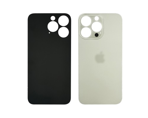 Заднее стекло корпуса для Apple iPhone 14 Pro Silver ( серебристое) (Big Hole)