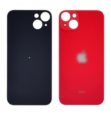 Заднее стекло корпуса для Apple iPhone 14 Plus Product RED (красное) (Big Hole)