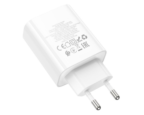 Сетевое зарядное устройство Borofone BA79A 3 USB/ Type-C белое