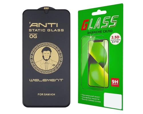 Защитное стекло для Samsung A245/ A256/ A155 A24/ A25/ A15 (0.3 мм, 5D чёрное) ТОП