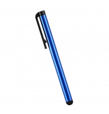 Стилус ёмкостный , с пластиковой ручкой, алюминиевый, синий