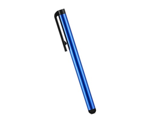 Стилус ёмкостный , с пластиковой ручкой, алюминиевый, синий