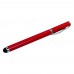 Стилус ёмкостный , с шариковой ручкой, металлический, красный