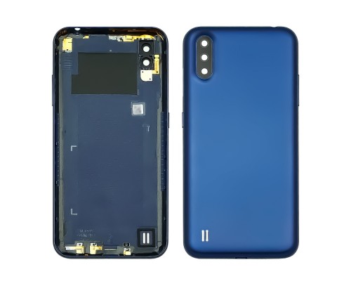 Задняя крышка для Samsung A015 Galaxy A01 (2019) темно-синяя