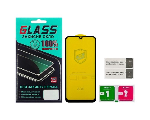 Защитное стекло для Samsung A305/ A307/ A505/ A407 A30/ A50/ A30s/ A40s(0.3 мм, 4D ARC чёрное) Люкс