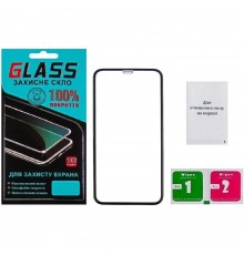 Защитное стекло для Apple iPhone XR/ 11 (0.3 мм, 4D чёрное) Люкс