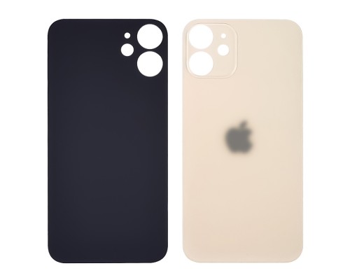Заднее стекло корпуса для Apple iPhone 12 Mini White (белое) (Big hole)