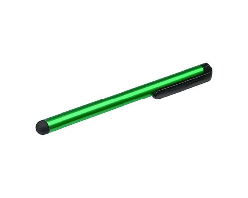 Стилус ёмкостный , с пластиковой ручкой, алюминиевый, зелёный