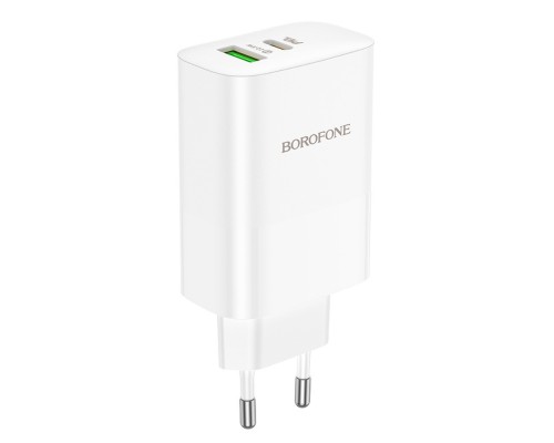 Сетевое зарядное устройство Borofone BN10 USB/ Type-C PD 65W белое