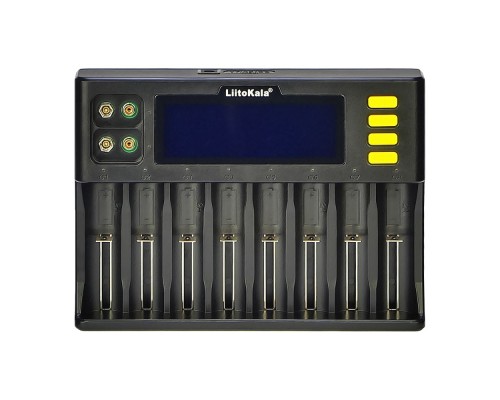 Сетевое зарядное устройство с тестером LiitoKala Lii-S8 для аккумуляторов 18650/ АА/ ААА и других, 8 слотов