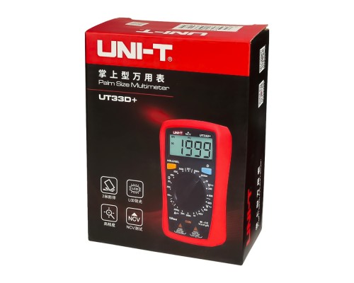 Мультиметр цифровой UNI-T UT33D+ с подсветкой (ток до 10А)