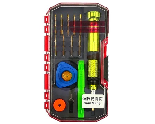 Набор инструментов A-2120 (Ручка, 10 бит, лопатка, присоска, медиатор, намагничиватель/размагничиватель, ключ для SIM