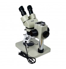 Микроскоп бинокулярный AXS-515 (съёмная подсветка верх, фокус 100 мм, кратность увеличения 20X/40X)