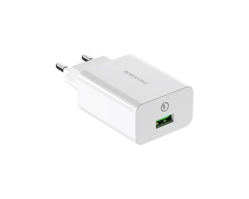 Сетевое зарядное устройство Borofone BA21A USB QC белое
