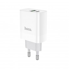 Сетевое зарядное устройство Hoco C80A USB/ Type-C QC PD белое