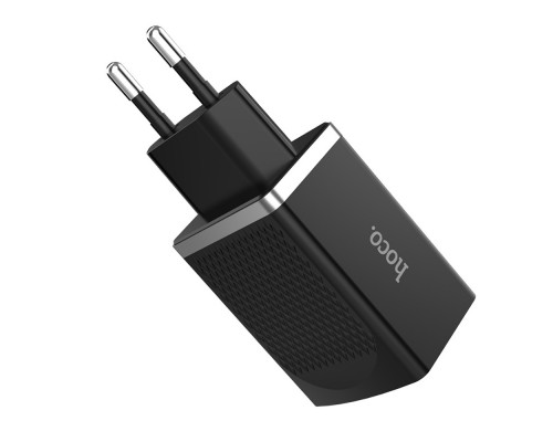 Сетевое зарядное устройство Hoco C42A USB QC черное