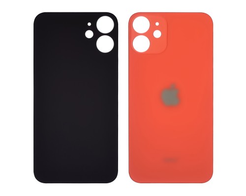 Заднее стекло корпуса для Apple iPhone 12 Mini Red (красное) (Big hole)