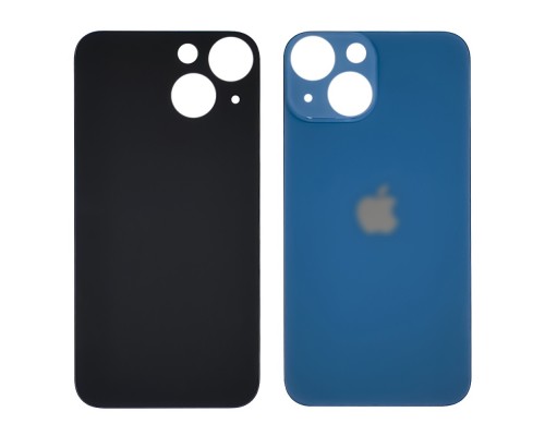 Заднее стекло корпуса для Apple iPhone 13 mini Blue (синее) (Big hole)