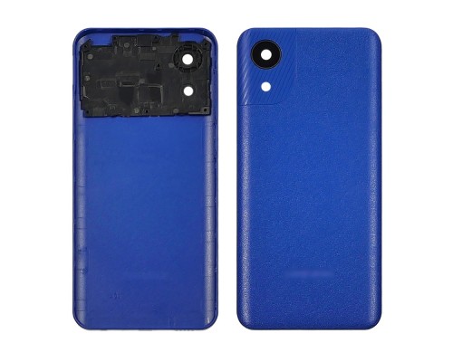 Задняя крышка для Samsung A032 Galaxy A03 core со стеклом камеры Blue (синяя)