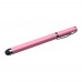 Стилус ёмкостный , с шариковой ручкой, металлический, cветло-розовый
