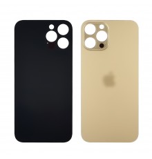 Заднее стекло корпуса для Apple iPhone 12 Pro Max Gold (золотистое) (Big hole) Original