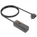 Сетевое зарядное устройство удлинитель Hoco AC10A 2 USB/ 2 Type-C PD 65W 1 розетка 1.5m черный