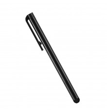 Стилус ёмкостный , с пластиковой ручкой, алюминиевый, чёрный