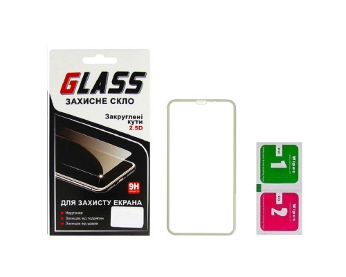 Защитное стекло для Apple iPhone XR/ 11 Full Glue Titanium (0.3 мм, чёрное) Люкс