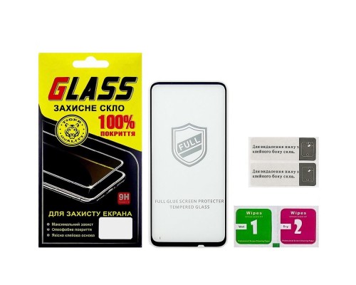 Защитное стекло для Huawei P Smart Z/ P Smart Pro/ Honor 9X/ Y9A Full Glue (0.25 мм, 2.5D, чёрное) Люкс
