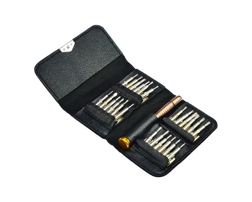 Набор отвёрток YX-6525/XW-6025 карманный в чехле (ручка, 24 насадки)