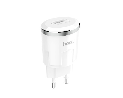 Сетевое зарядное устройство Hoco C37A USB белое + кабель USB to MicroUSB