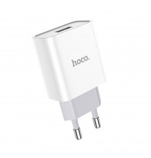 Сетевое зарядное устройство Hoco C81A USB белое